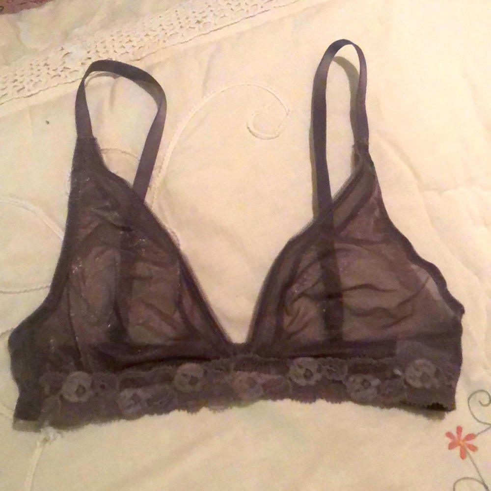 Calvin Klein Sheer Gray Bra Size M